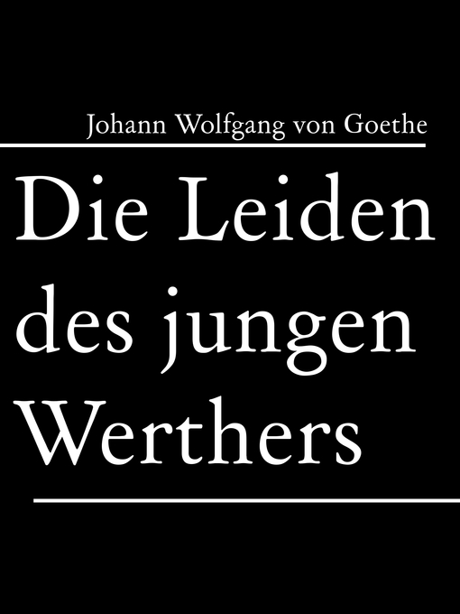 Cover image for Die Leiden des jungen Werthers